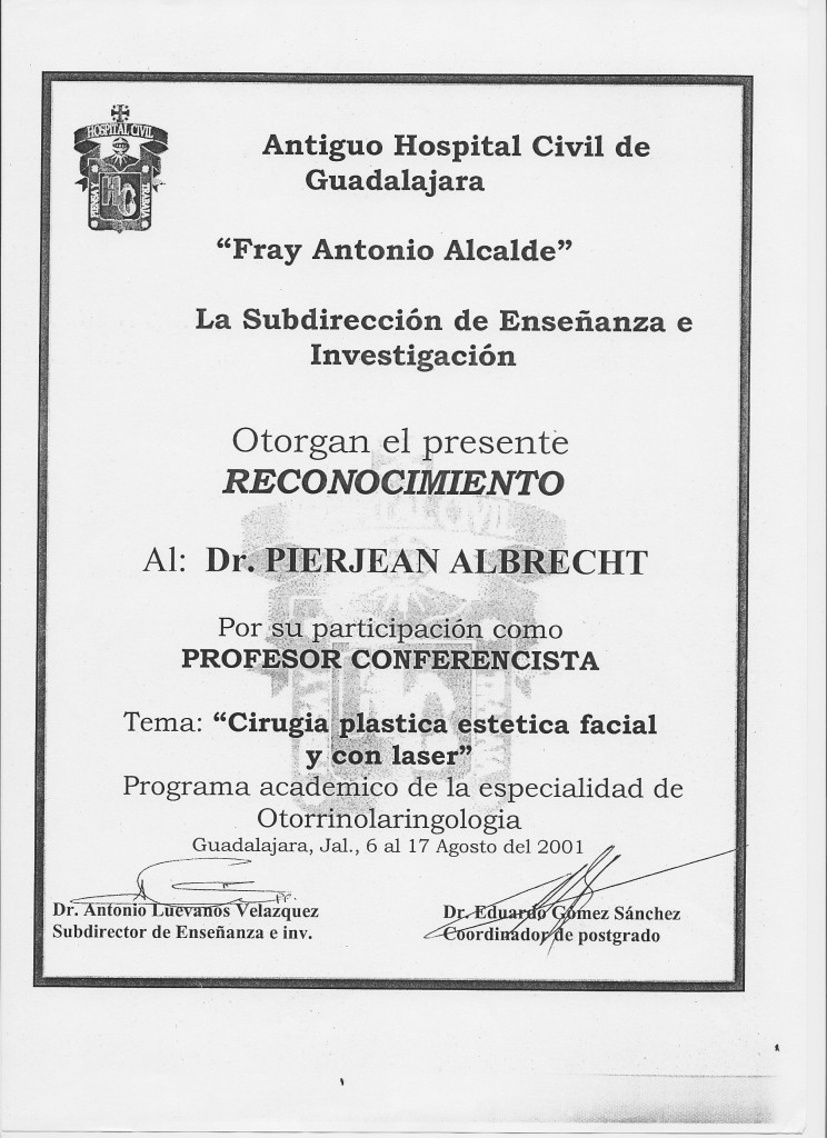 Pierjean Albrecht, Professeur invitÃ© Ã  Guadalajara, Mexique